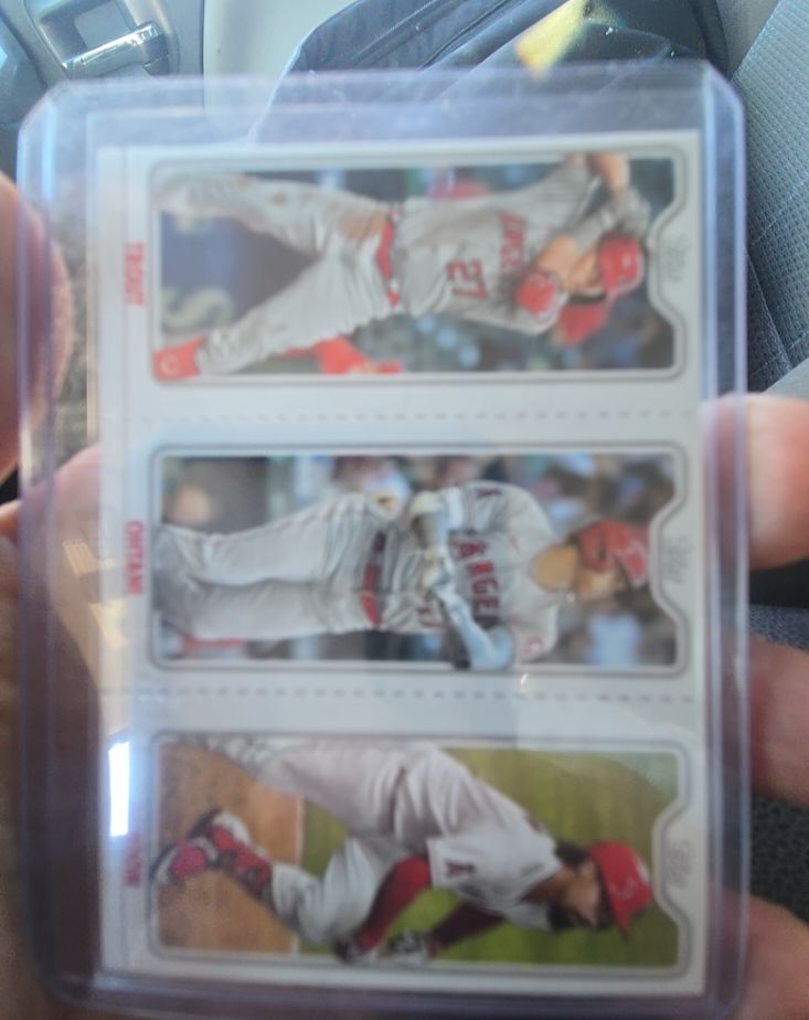2022 Topps Opening Day #TPC-1A/TPC-1B/TPC-1C Mike Trout / Shohei Ohtani / Anthony Rendon — front