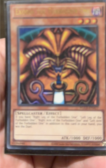 1999 Yu-Gi-Oh! LOB-124 Exodia the Forbidden One — front