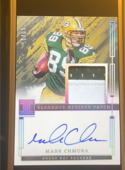 2024 Panini Impeccable Elegance Retired Patch Auto Mark Chmura — front