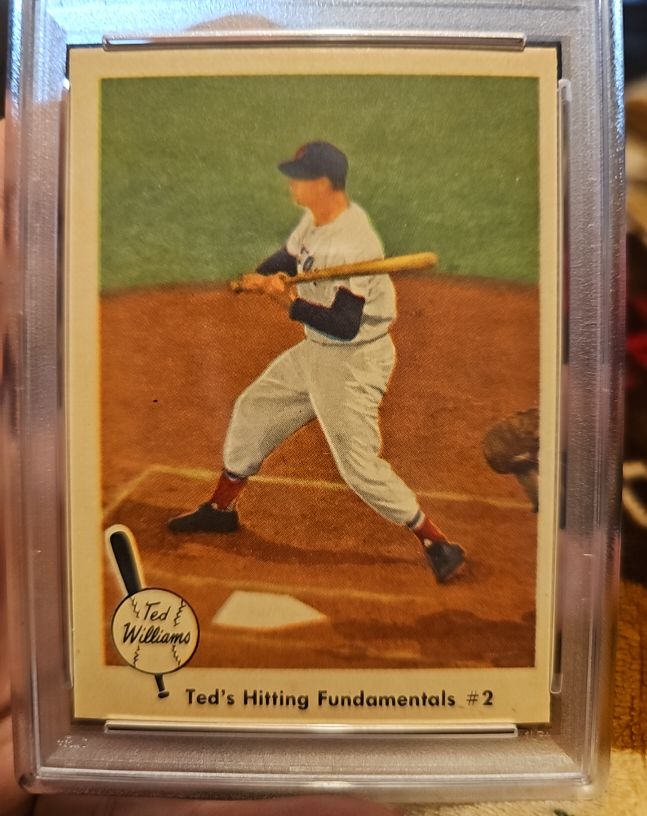 1959 Fleer #72 Ted Williams Ted's Hitting Fundamentals #2 — front