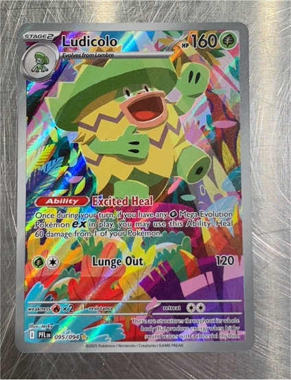 2025 Pokemon Phantasmal Flames #095 Ludicolo Illustration Rare — front