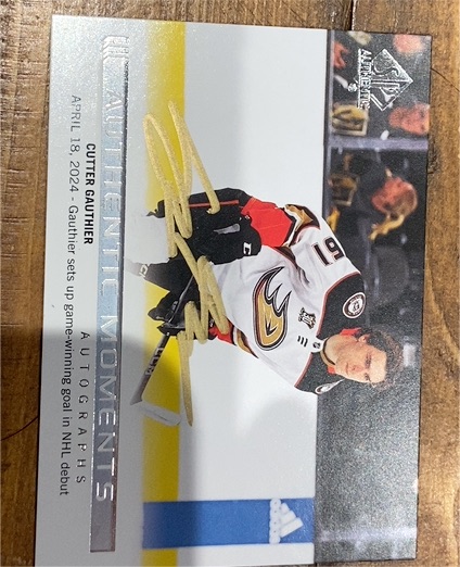 2024-25 Upper Deck SP Authentic Rookie Moments #AM-CG Cutter Gauthier — front