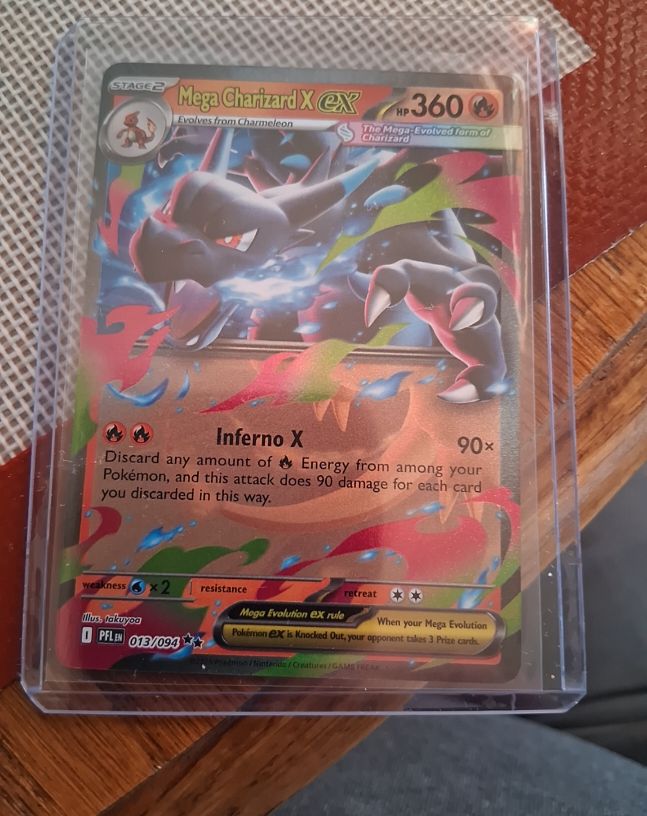 2025 Pokémon TCG Mega Charizard X ex #013/094 Phantasmal Flames — front