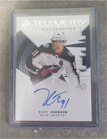 2024-25 Upper Deck SP Authentic Telemetry Autographs #T-KJ Kent Johnson — front