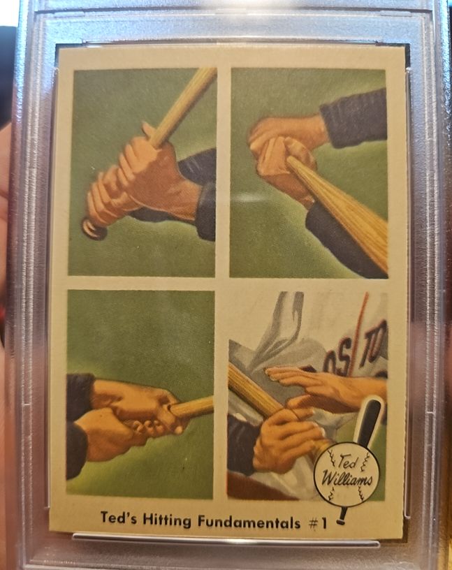 1959 Fleer #71 Ted Williams - Ted's Hitting Fundamentals #1 — front
