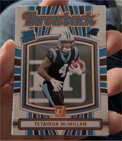 2025 Panini Donruss #32 Tetairoa McMillan Throwback Rated Rookie — front