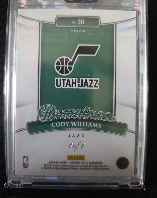 2024-25 Panini Donruss Optic Downtown #30 Cody Williams — front