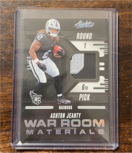 2025 Panini Absolute War Room Materials #WRM-AJY Ashton Jeanty — front