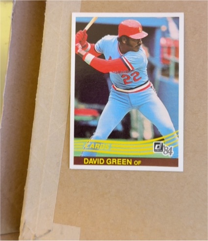 1984 Donruss #425 David Green — front