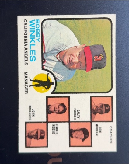 1973 Topps #421 Bobby Winkles — front