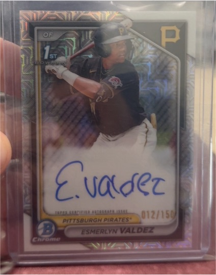 2024 Bowman Chrome Prospect Autographs #CPA-EV Esmerlyn Valdez — front