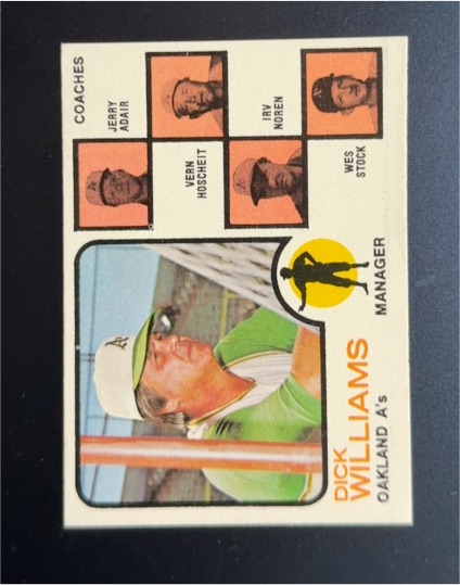 1973 Topps #179 Dick Williams — front