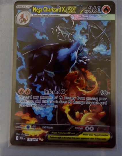 2025 Pokemon Phantasmal Flames Mega Charizard X EX 125/094 — front