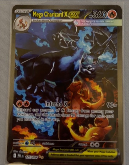 2025 Pokemon Phantasmal Flames #125 Mega Charizard X EX — front