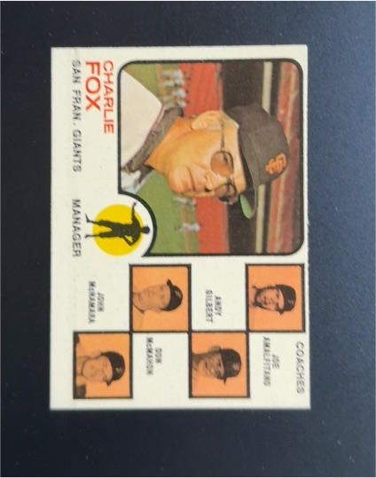 1973 Topps #252A Charlie Fox — front