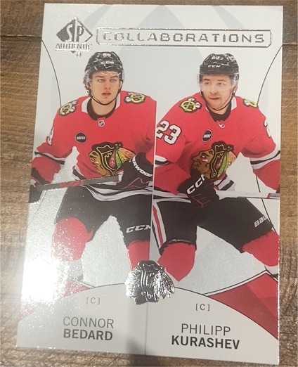2024-25 Upper Deck SP Authentic Collaborations #C-25 Connor Bedard / Philipp Kurashev — front