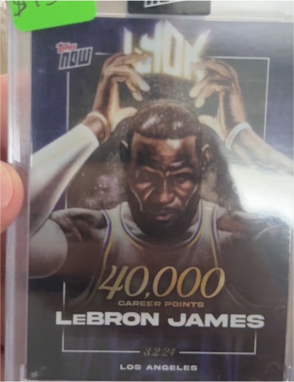 2023-24 Topps Now #LJ-40K LeBron James 40,000 Career Points — front