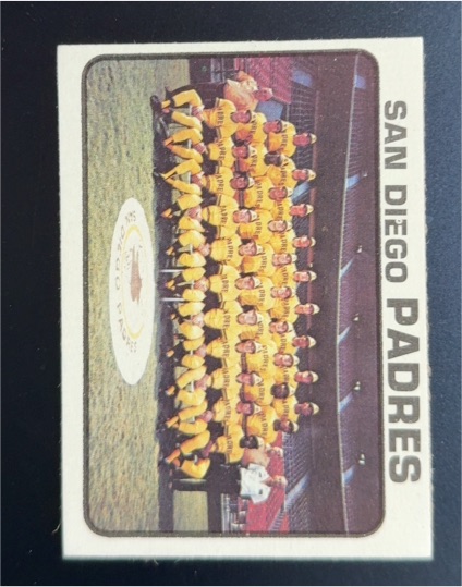 1973 Topps #316 San Diego Padres Team Card — front