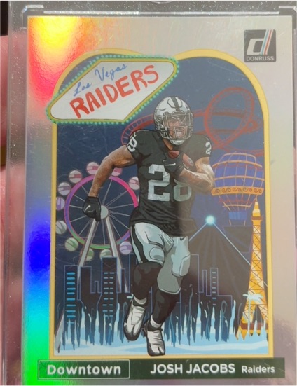 2023 Donruss Downtown #D-12 Josh Jacobs — front