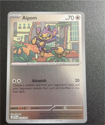 2025 Pokémon ME02 Phantasmal Flames #078 Aipom — front