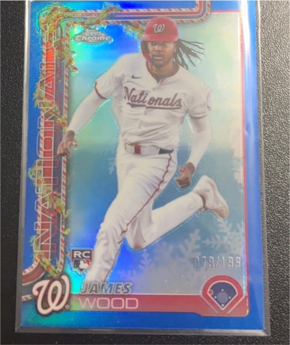 2025 Topps Chrome Holiday #H94 James Wood — front