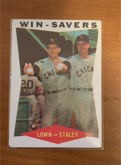 1960 Topps #57 Win-Savers Turk Lown Gerry Staley — front