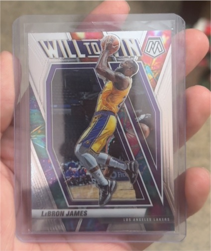 2020-21 Panini Mosaic #10 LeBron James Will to Win — front