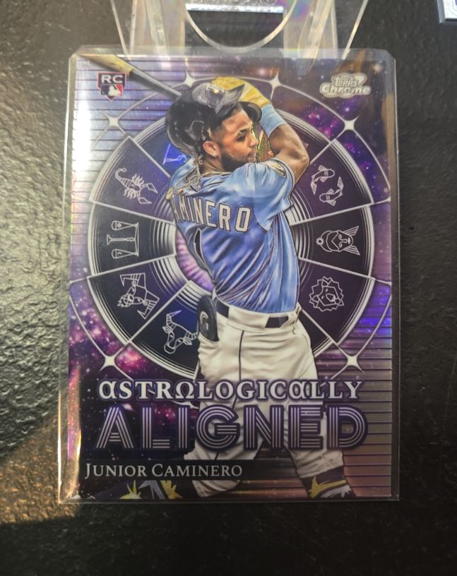 2024 Topps Chrome Cosmic #AA-16 Junior Caminero Astrologically Aligned — front