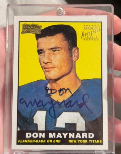 2001 Topps Team Topps Legends #TTR12 Don Maynard — front