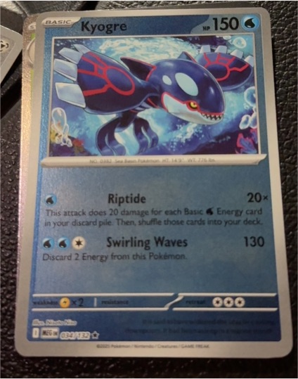 2025 Pokémon TCG Mega Evolution #034 Kyogre — front