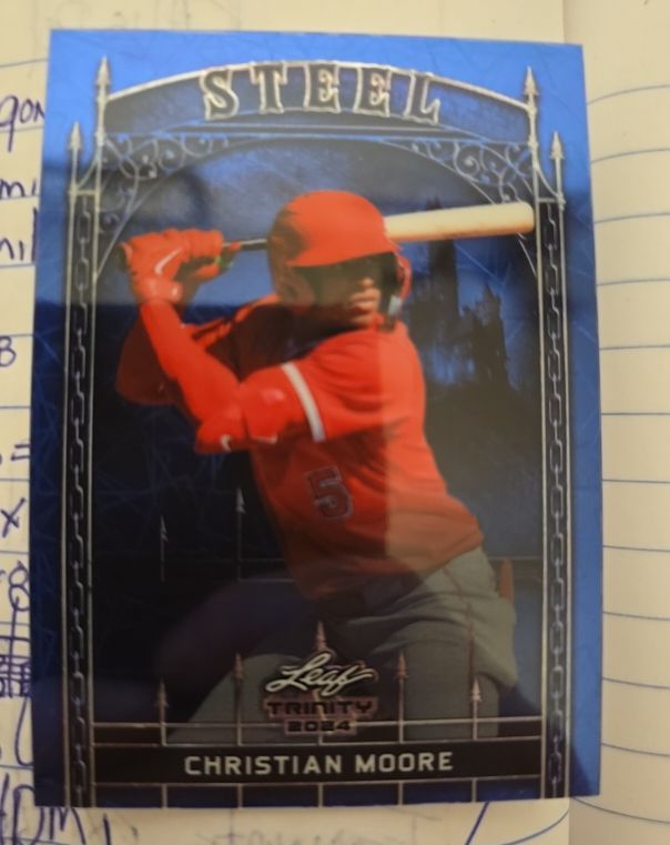 2024 Leaf Trinity Steel #Christian Moore — front