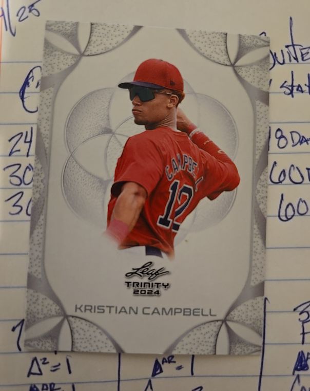2024 Leaf Trinity #62 Kristian Campbell — front