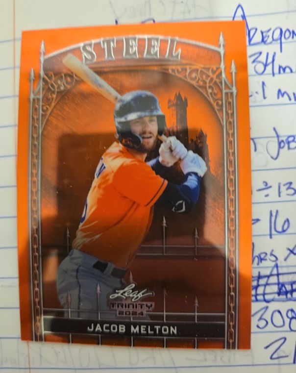 2024 Leaf Trinity Steel #S-44 Jacob Melton — front