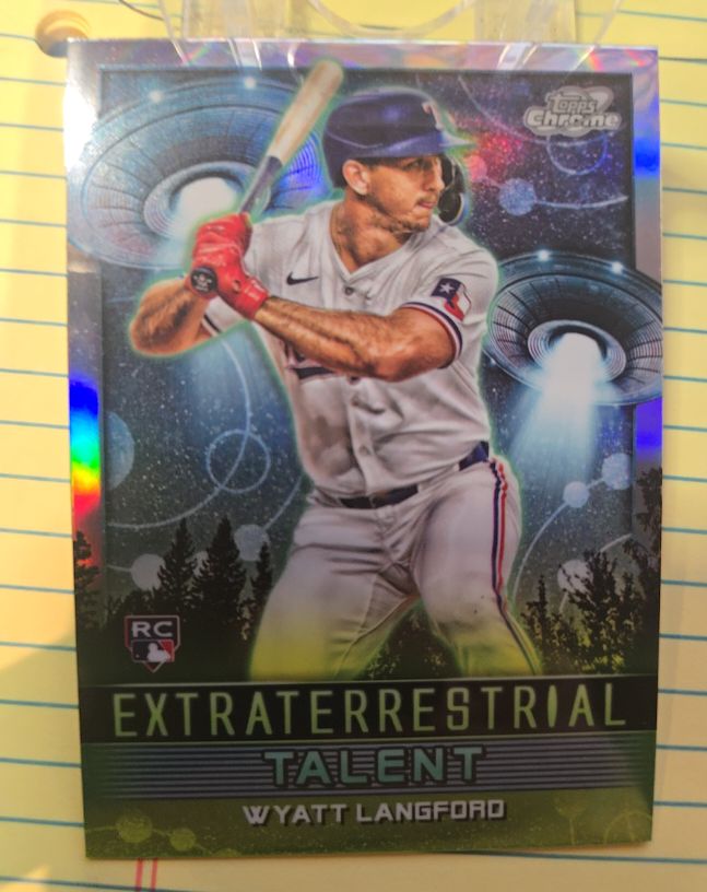 2024 Topps Chrome Cosmic #ET-16 Wyatt Langford Extraterrestrial Talent — front