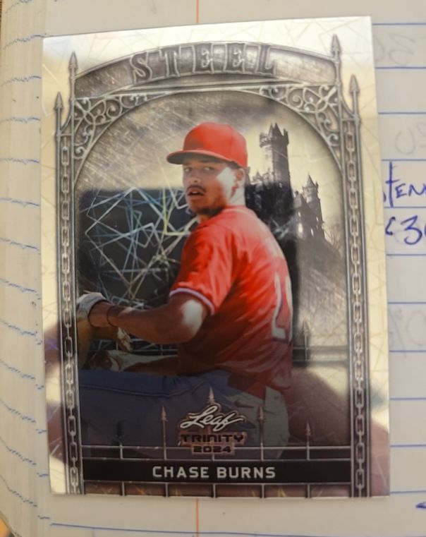 2024 Leaf Trinity Steel # Chase Burns — front