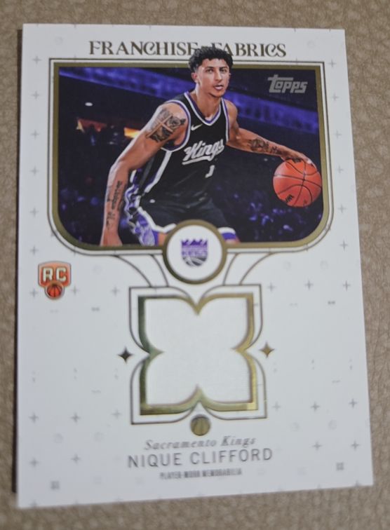 2025-26 Topps Franchise Fabrics #FF-NC Nique Clifford — front