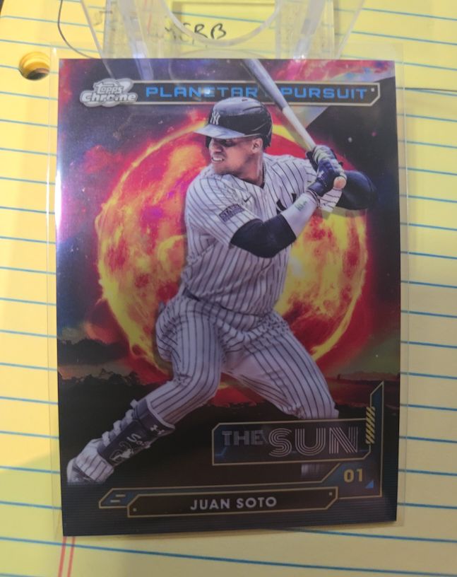 2024 Topps Chrome Cosmic Planetary Pursuit The Sun #PPS-10 Juan Soto — front