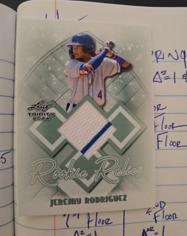 2024 Leaf Trinity Rookie Relics #RR-4 Jeremy Rodriguez — front