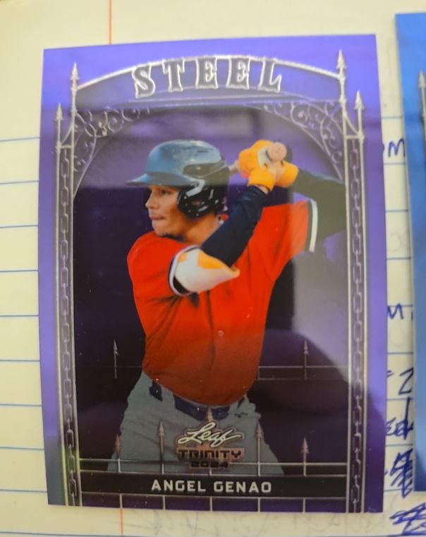 2024 Leaf Trinity Steel #S-XX Angel Genao — front
