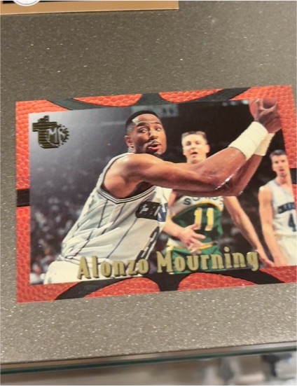 1994-95 Topps Embossed #12 Alonzo Mourning — front
