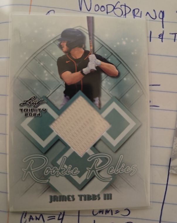 2024 Leaf Trinity Rookie Relics #RR-50 James Tibbs III — front