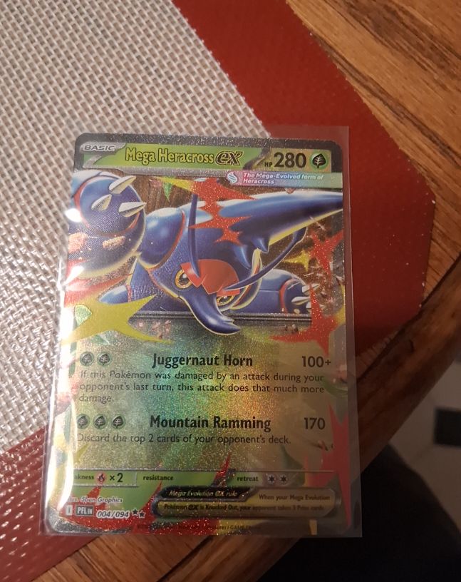 Mega Heracross EX 004/094 Phantasmal Flames — front