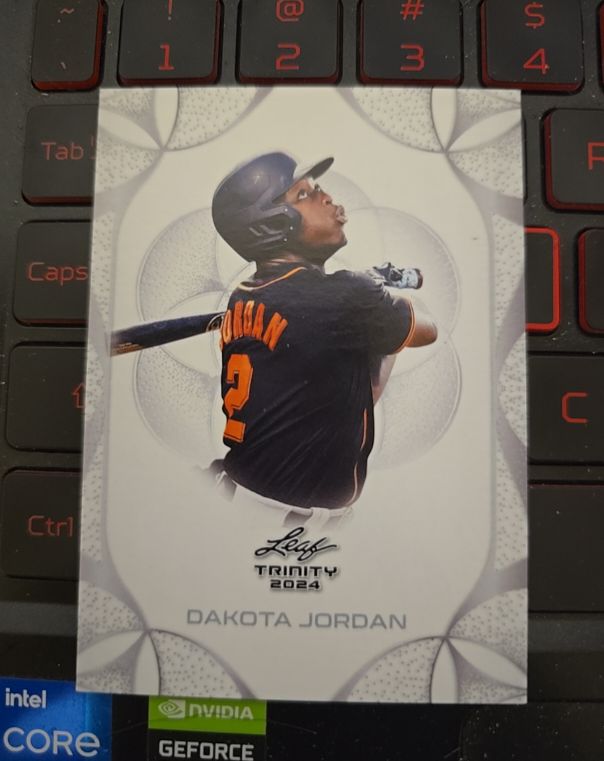 2024 Leaf Trinity #66 Dakota Jordan — front
