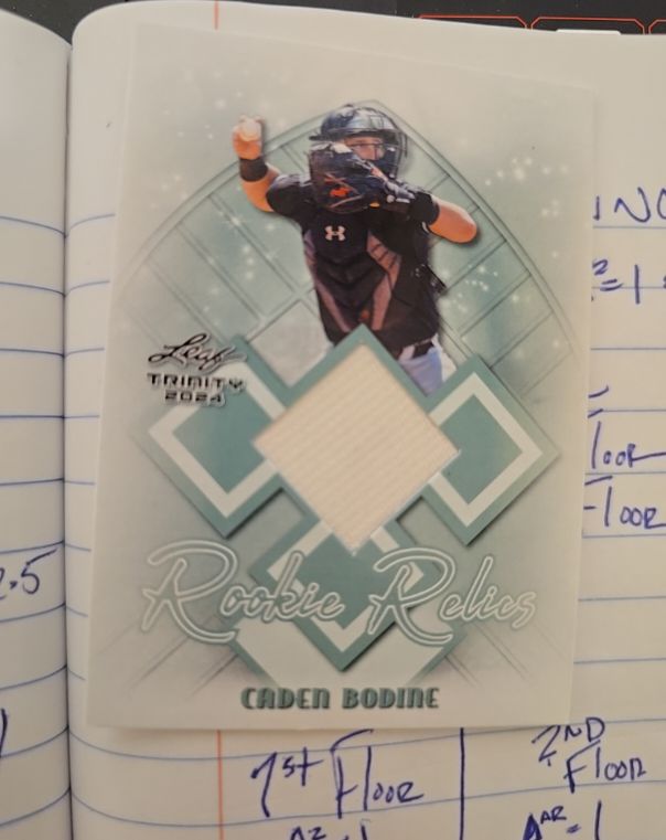 2024 Leaf Trinity Rookie Relics #RR-XX Caden Bodine — front