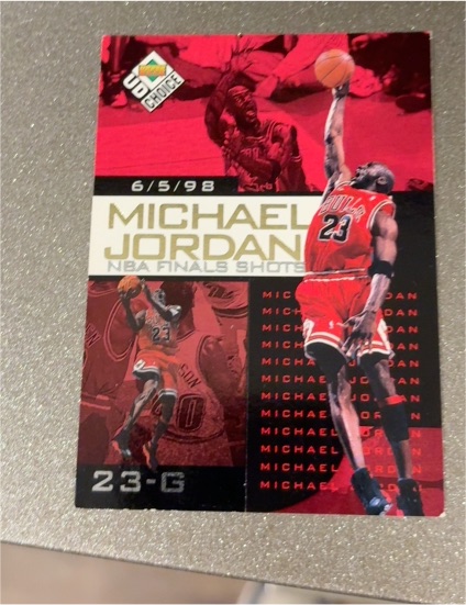 1998 Upper Deck UD Choice #2 Michael Jordan NBA Finals Shots — front
