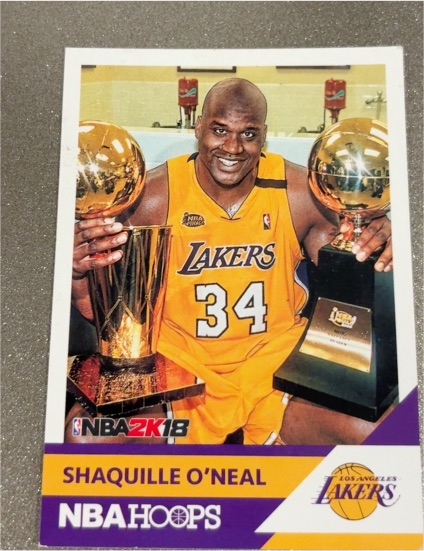 2017-18 Panini NBA Hoops #17 Shaquille O'Neal NBA 2K18 — front