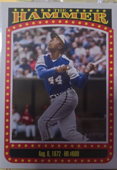 2023 Topps Heritage High Number #TH-8 Hank Aaron The Hammer — front