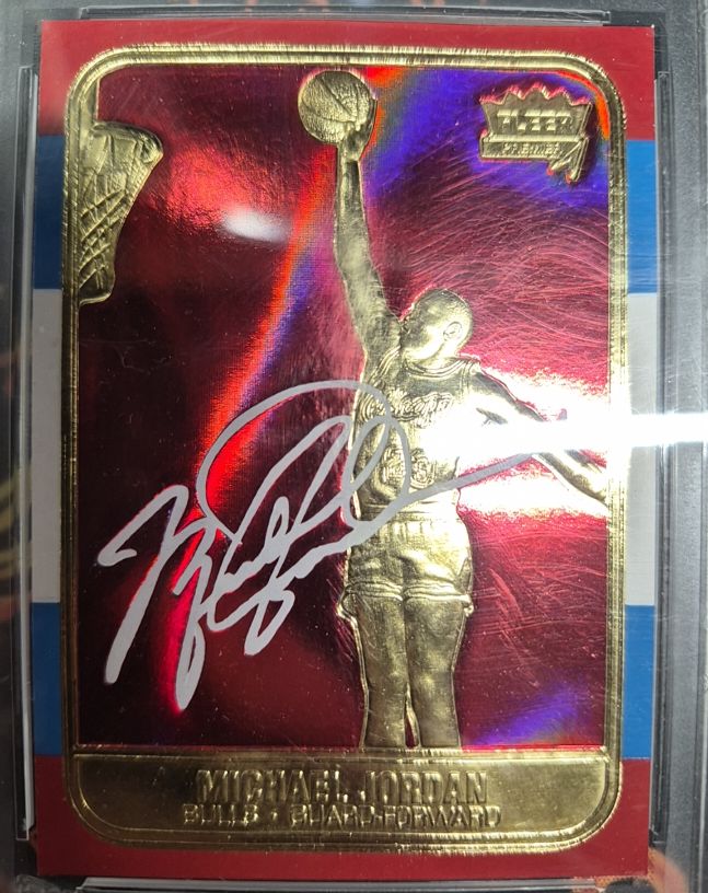 1998 Fleer 23KT Gold Michael Jordan Red Holo Refractor — front