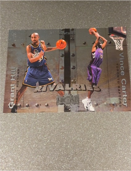 1999-00 SkyBox Metal Rivalries #R9 Vince Carter/Grant Hill — front