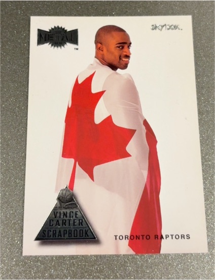 1999-00 Skybox Metal #4VC Vince Carter Scrapbook — front